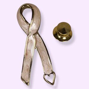 (2/$20) Pink Enamel Swirl Breast Cancer Awareness Pin